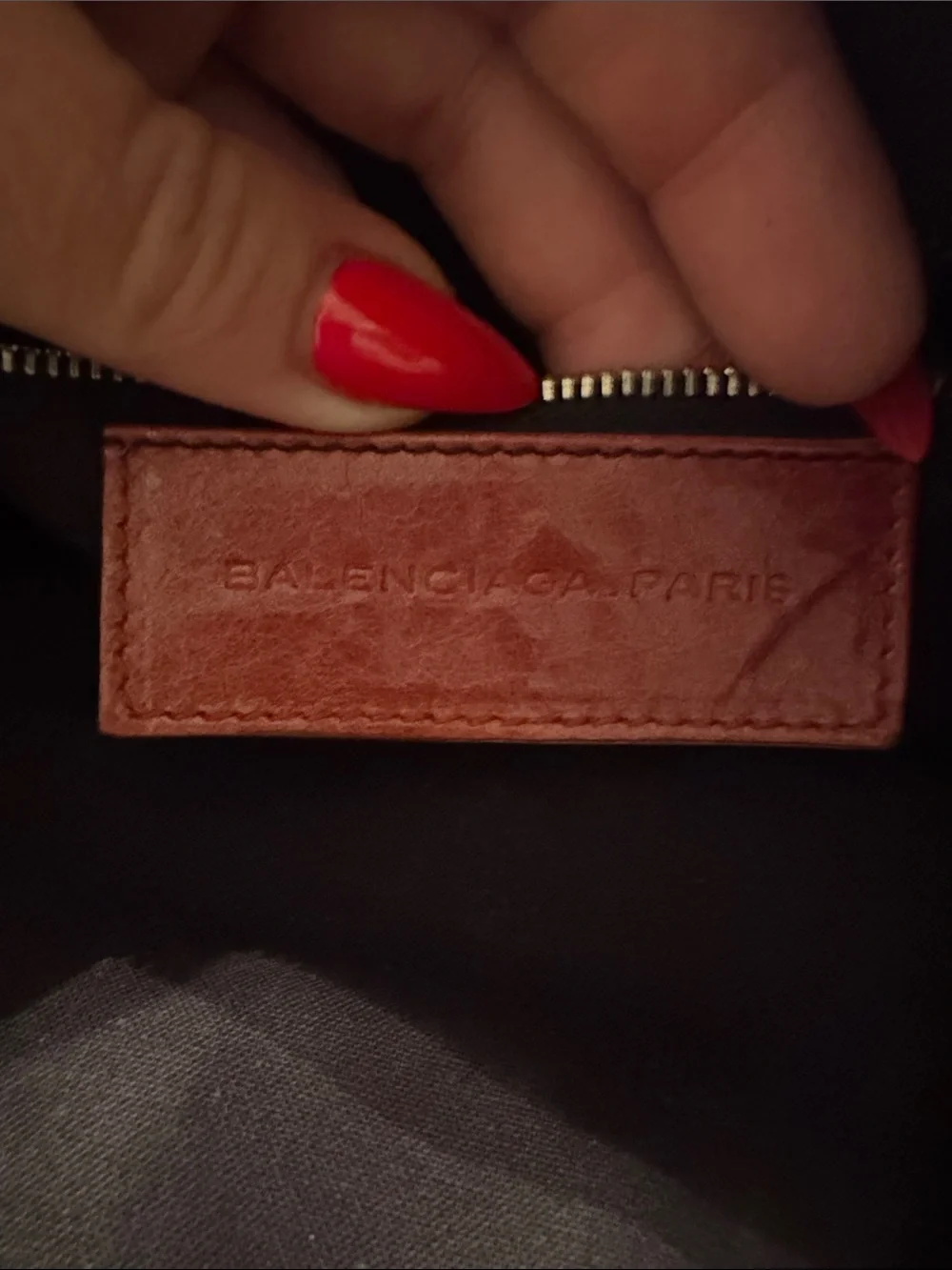 Balenciaga Quilted Coral-Red Leather Clutch